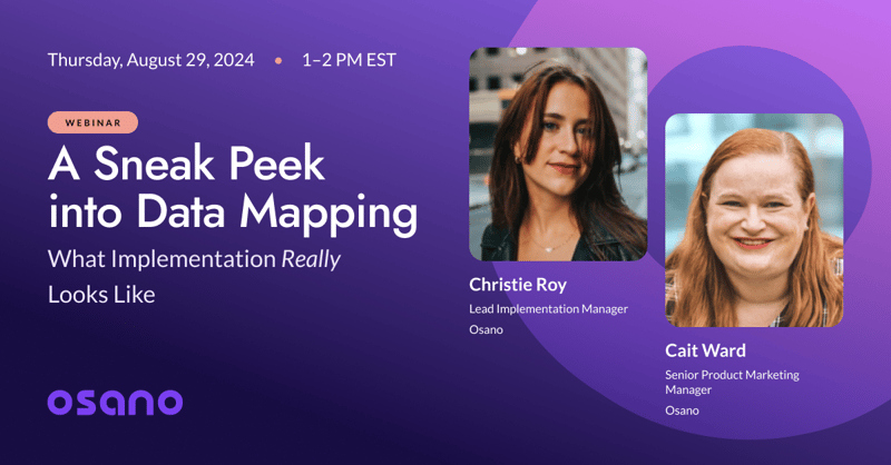Sneak Peek into Data Mapping Osano Webinar 1200x627