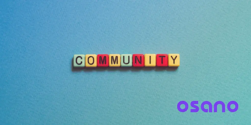 Community spelled in blocks